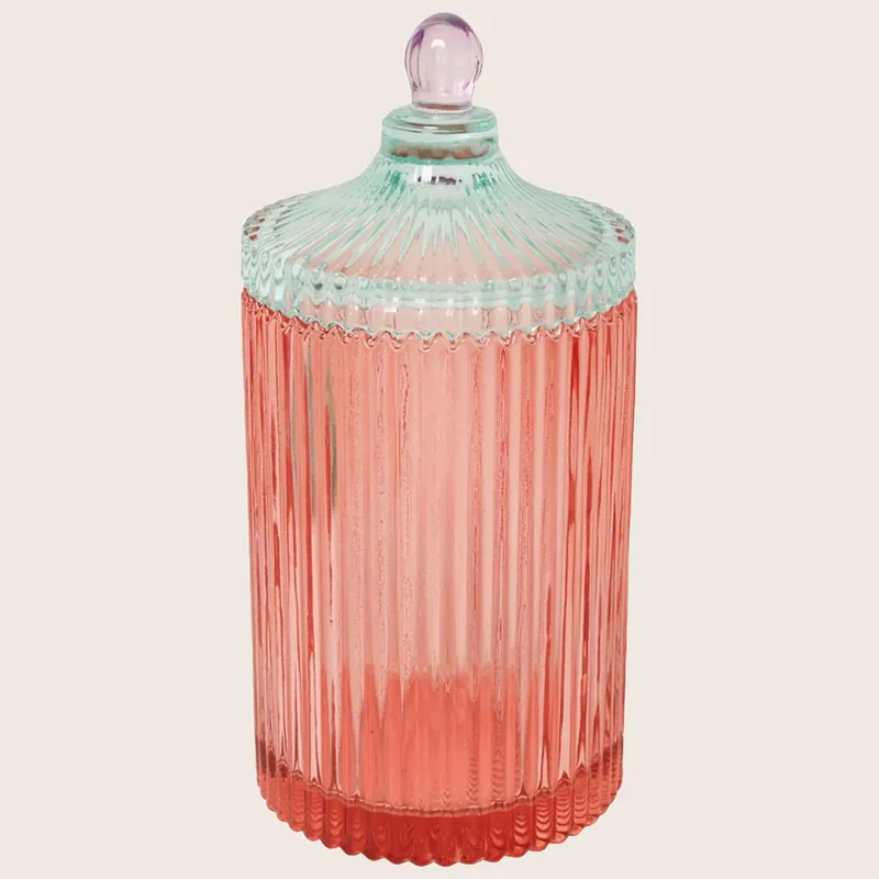 Striped Glass Tall Bonbonniere - EJA International ApS