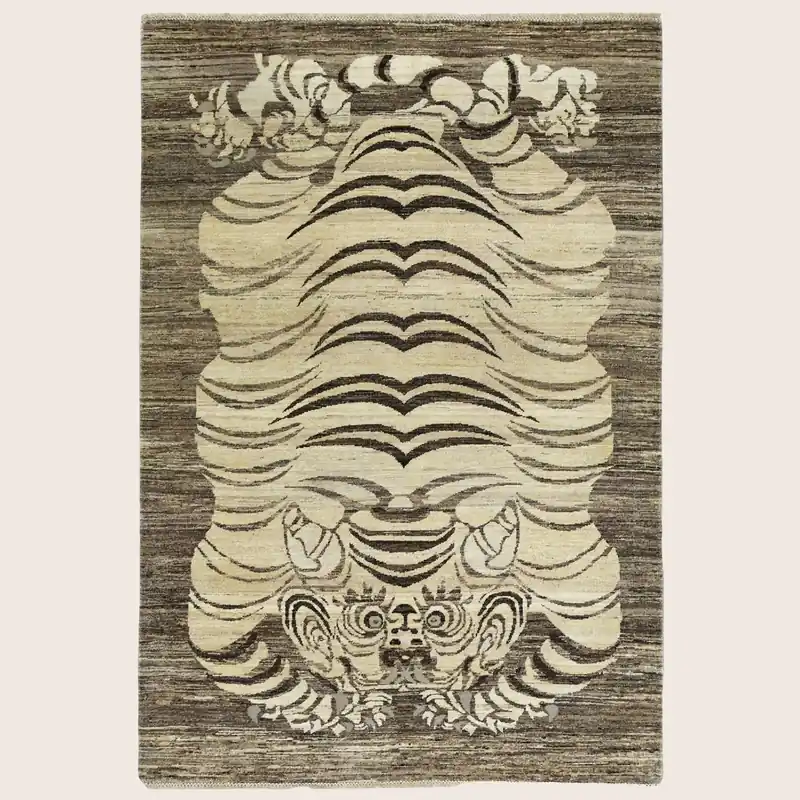 Brown Alchemy Transitional Wool Rug - 4'3" x 6'3"