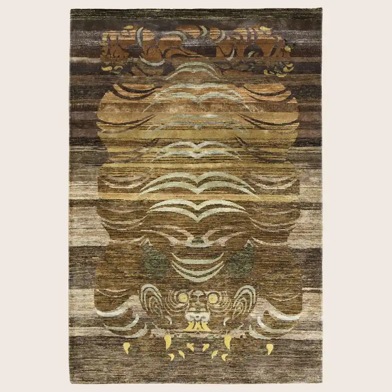 Brown Alchemy Transitional Wool Rug - 4'2" x 6'3"