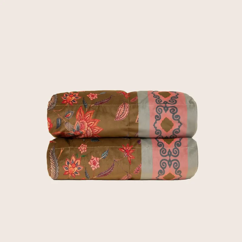 Jodphur Bloom Quilt Olive - Frati Home