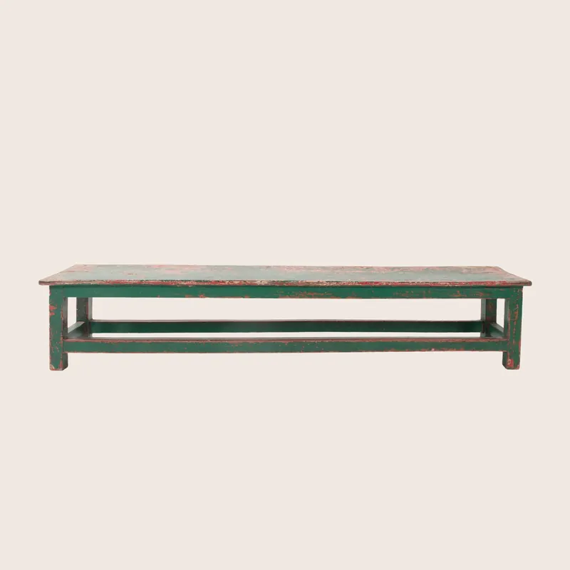 Vintage Green Chippy Bench - Golden Oldies