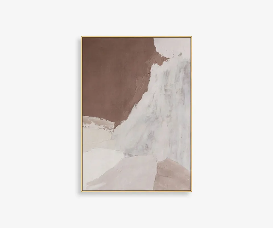 Taupe Textures Abstract Art - Doba
