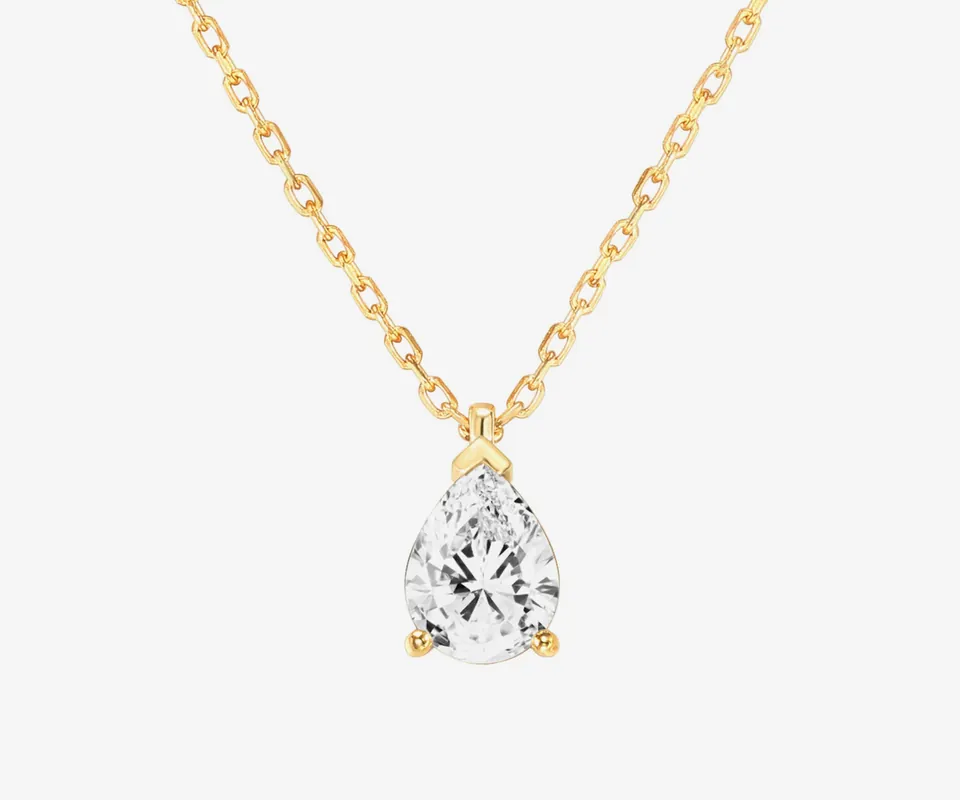 Pear Cut Pendant Necklace - PAVOI