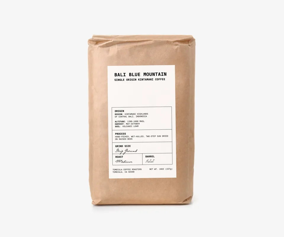 Bali Blue Indonesian Coffee - Temecula Coffee Roasters