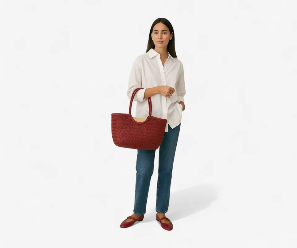 Handwoven Leather Tote - DSers