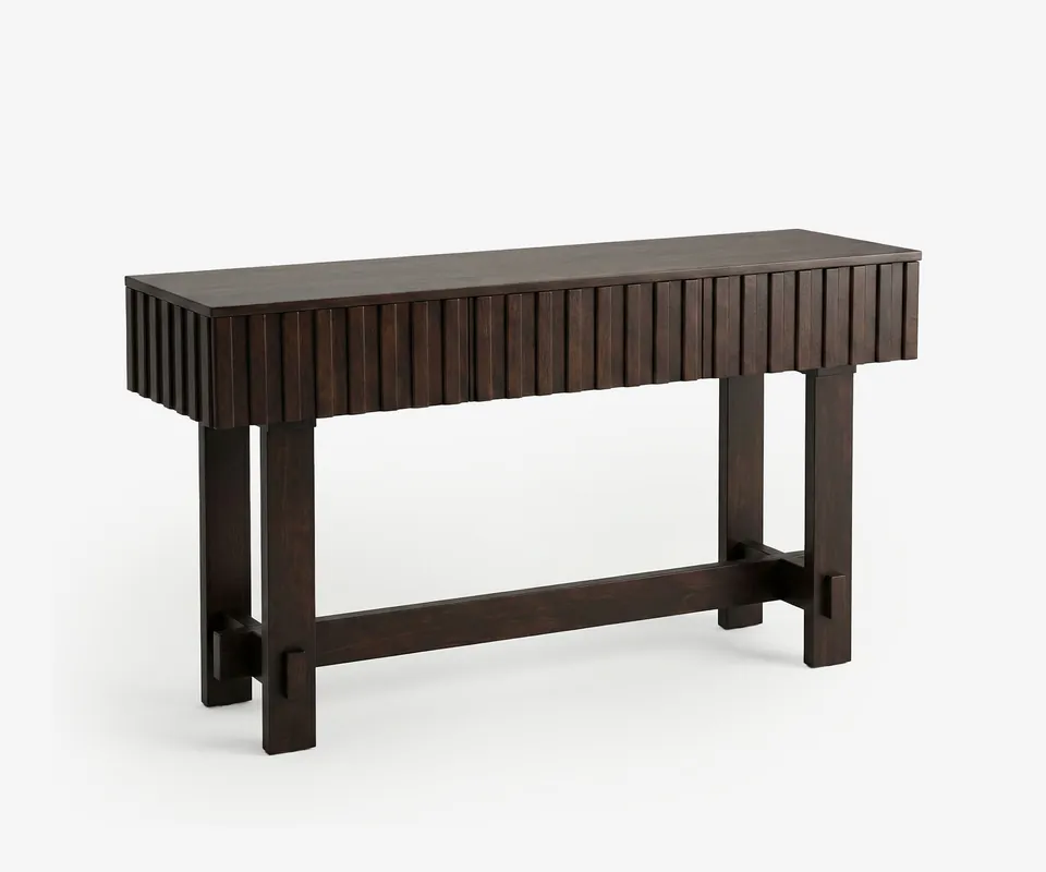 Vikander Fluted Console Table - Doba