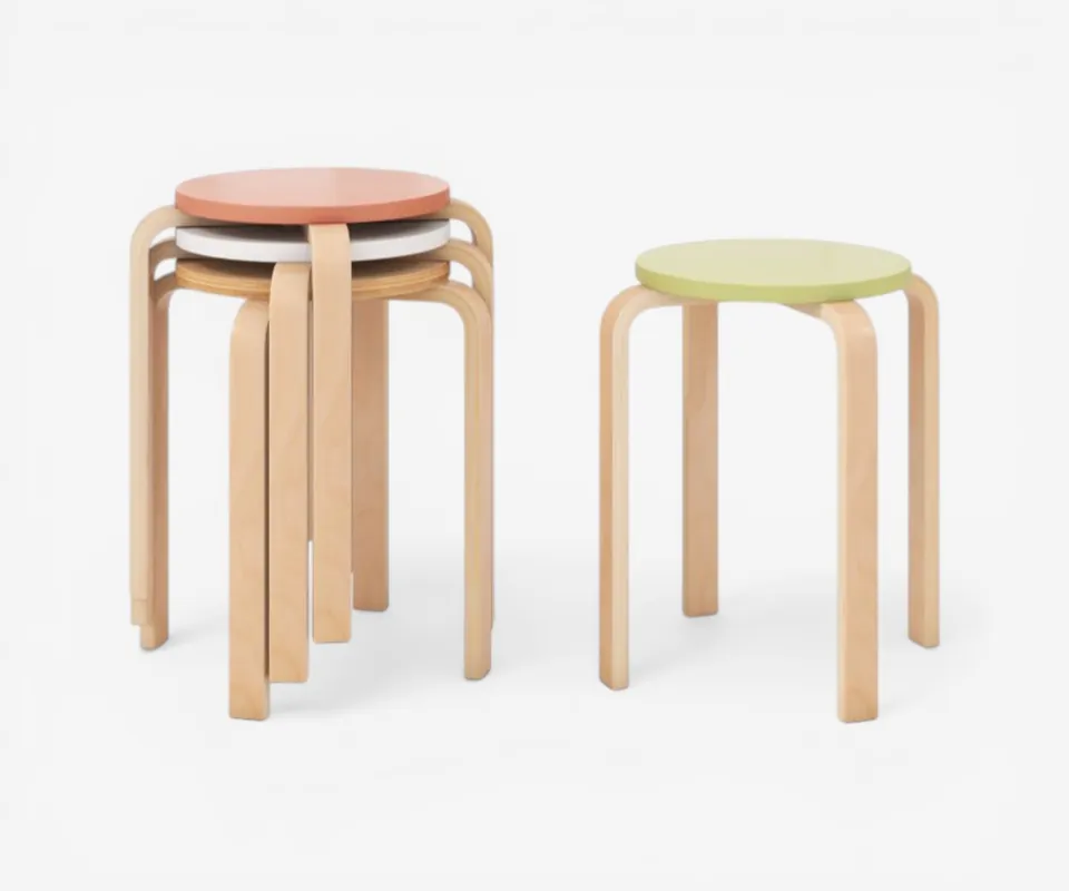 Arlo Bentwood Stool Set - Doba
