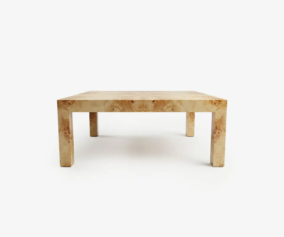 Parsons Burl Coffee Table - Shuangfeng LQ Trading Ltd.