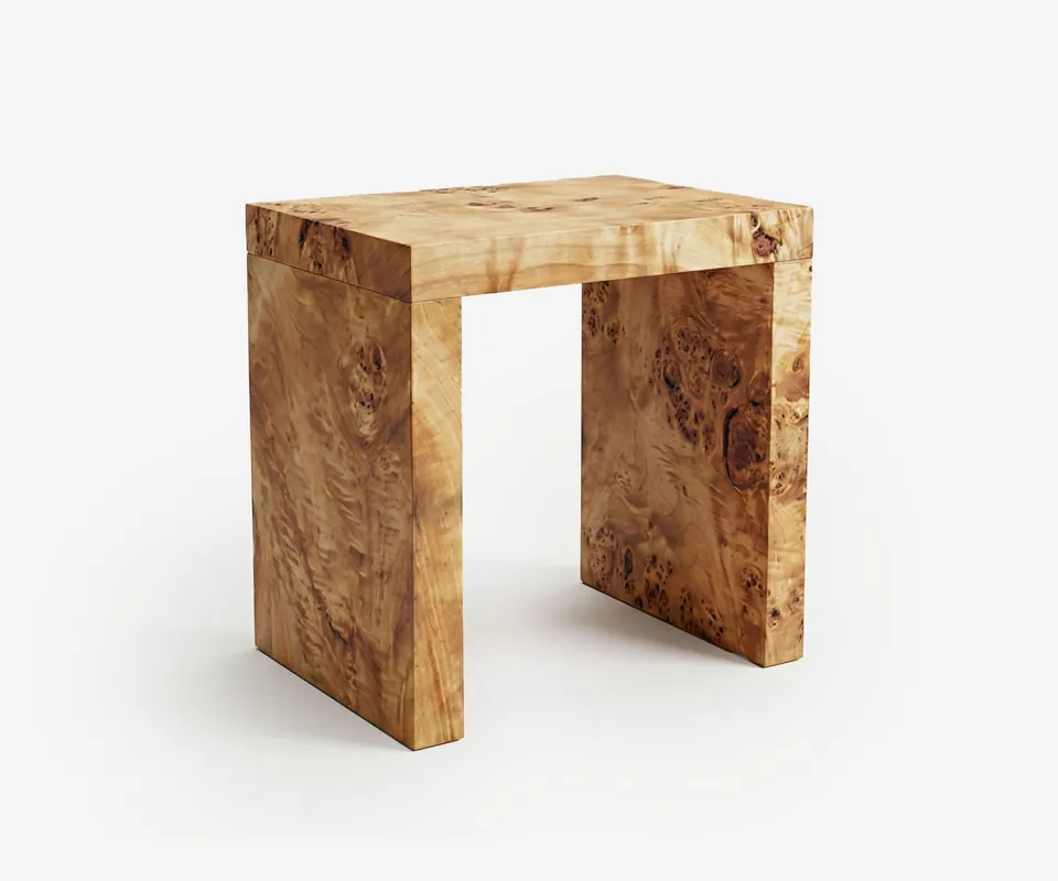 Burl Frame Side Table - Shuangfeng LQ Trading Ltd.