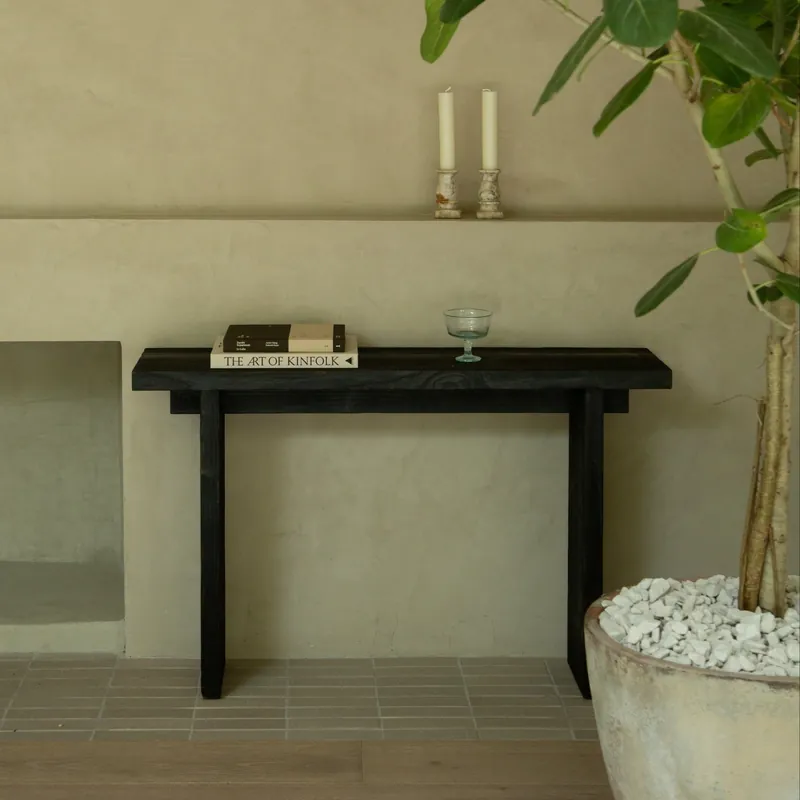 Shou Sugi Ban Entry Console - Dimo Home