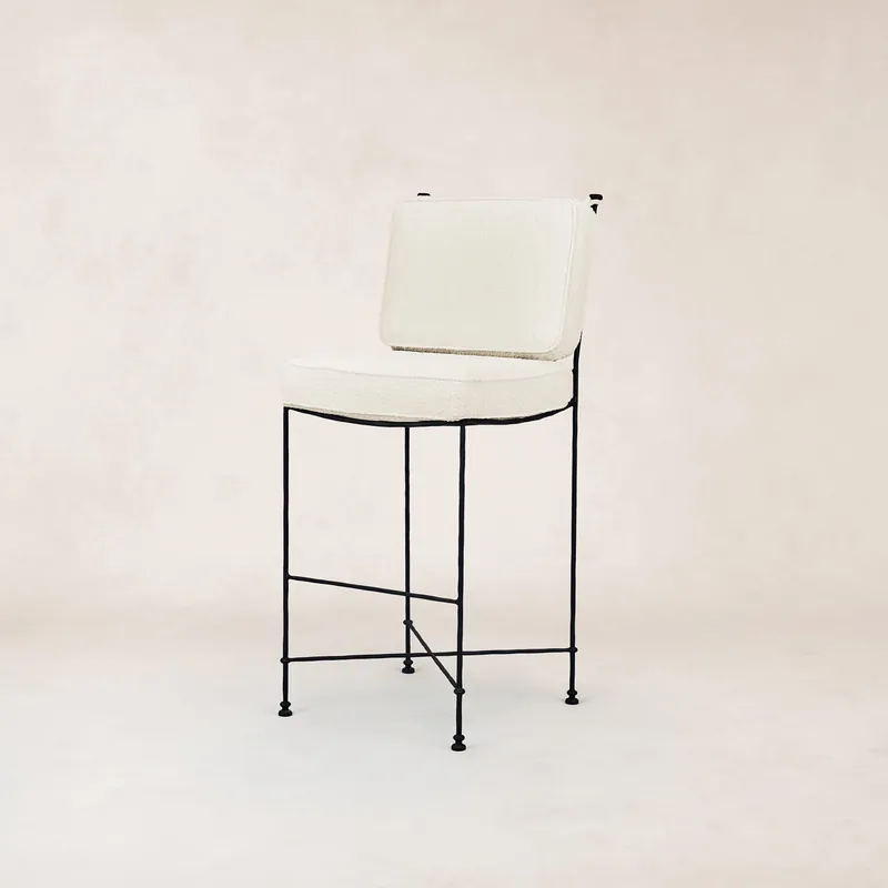 Provence Outdoor Barstool - Black Frame