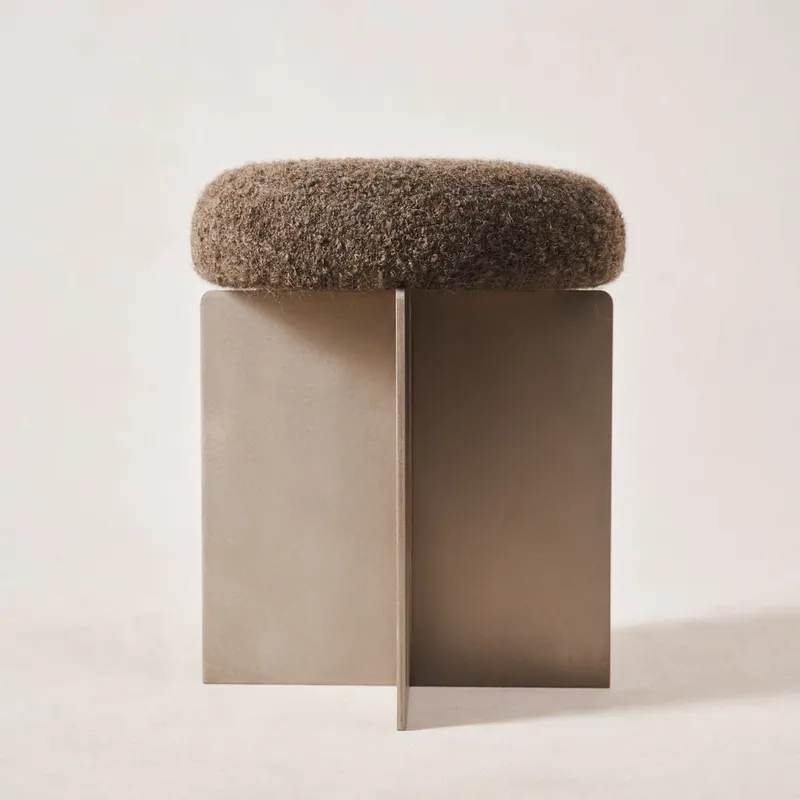Milan Stool - Mocha Boucle