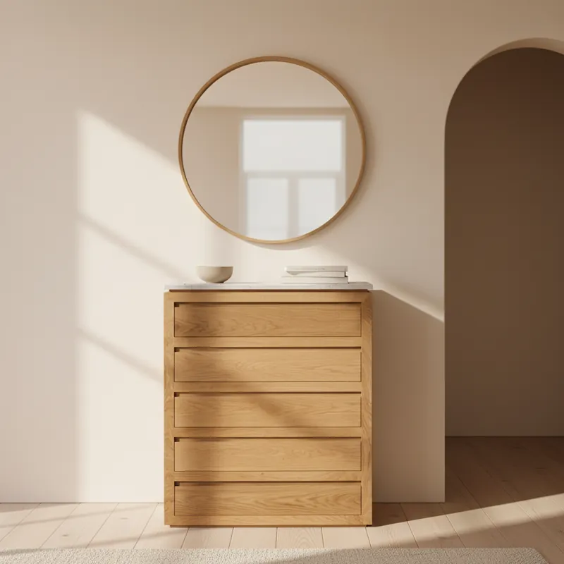 Sofita 5 Drawer Chest - White Oak