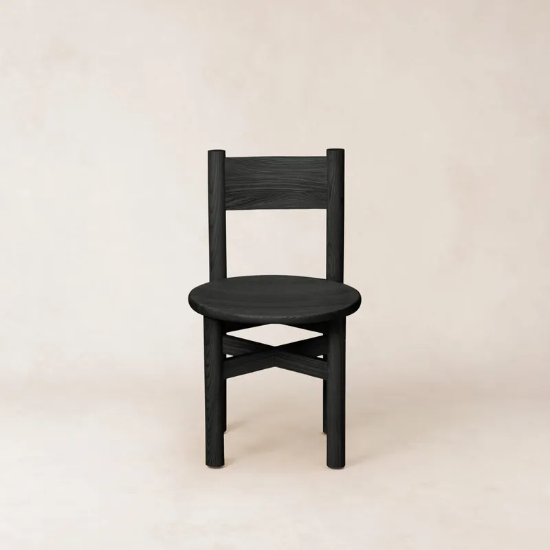 Teddy Wood Dining Chair - Black