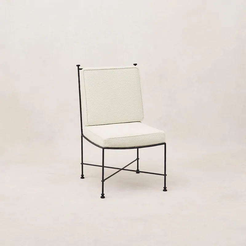 Provence Outdoor Armless Dining Chair - Black Frame