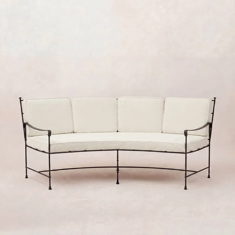 Provence Curved Sofa - Black Frame