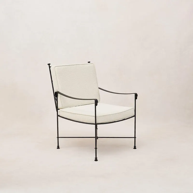 Provence Outdoor Lounge Dining Chair - Black Frame