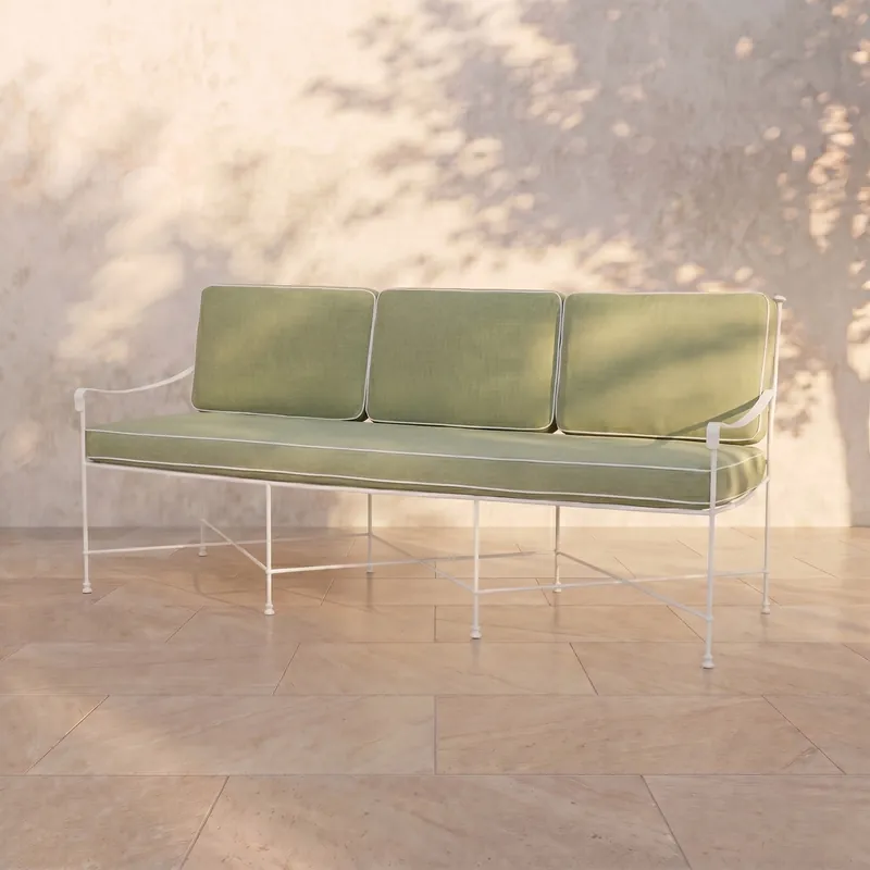 Provence 3 Seater Sofa - White Frame