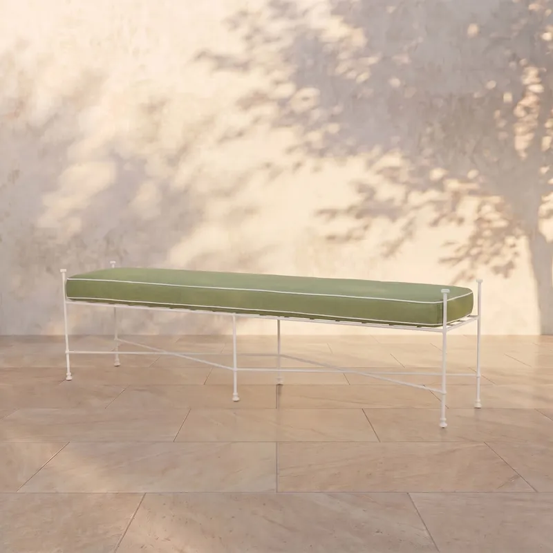 Provence Outdoor Bench 70" - White Frame