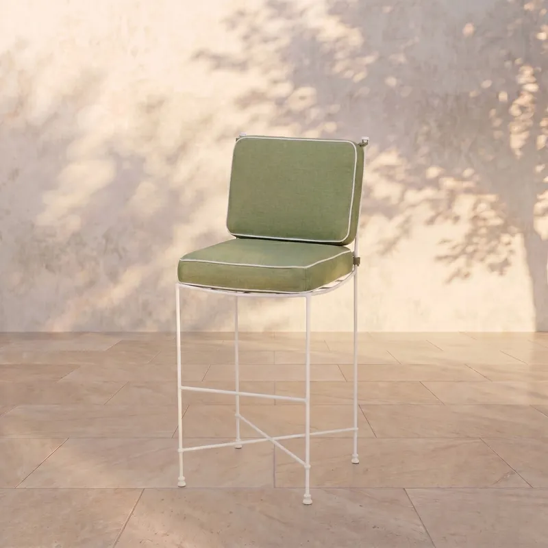 Provence Outdoor Barstool - White Frame