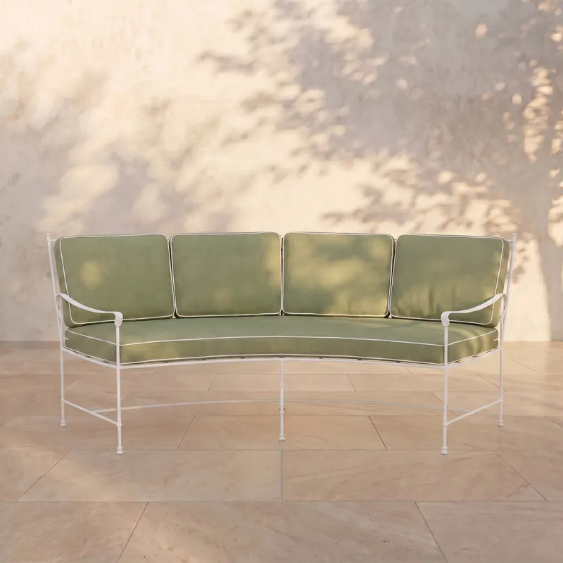 Provence Curved Sofa - White Frame