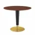 Zinque 36 Inch Dining Table in Gold Walnut - New