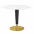 Zinque 36 Inch Dining Table in Gold White - New