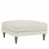 Zoya Down Filled Overstuffed Ottoman in Ivory Fabric - New