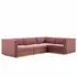 Sanguine 4-Piece Channel Tufted Performance Velvet Right-Facing Modular Sectional Sofa Gray