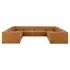 Bartlett Vegan Leather 8-Piece Sectional Sofa in Tan