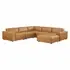 Restore 6-Piece Vegan Leather Sectional Sofa in Tan MID-4714-TAN
