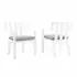 Baxley Outdoor Patio Aluminum Armchair Set of 2 in White Gray - New