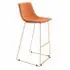 Adele Barstool Set of 2 in Orange & Gold - New