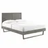 Alana Queen Wood Platform Bed With Angular Frame - New