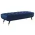 Adept 60" Performance Velvet Bench in Midnight Blue - New