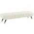 Adept Upholstered Velvet Bench in Ivory - New