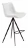 Aki Barstool Set of 2 in White & Walnut - New
