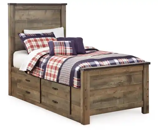 Trinell Twin Panel Bed with 2 Storage Drawers - Ashley