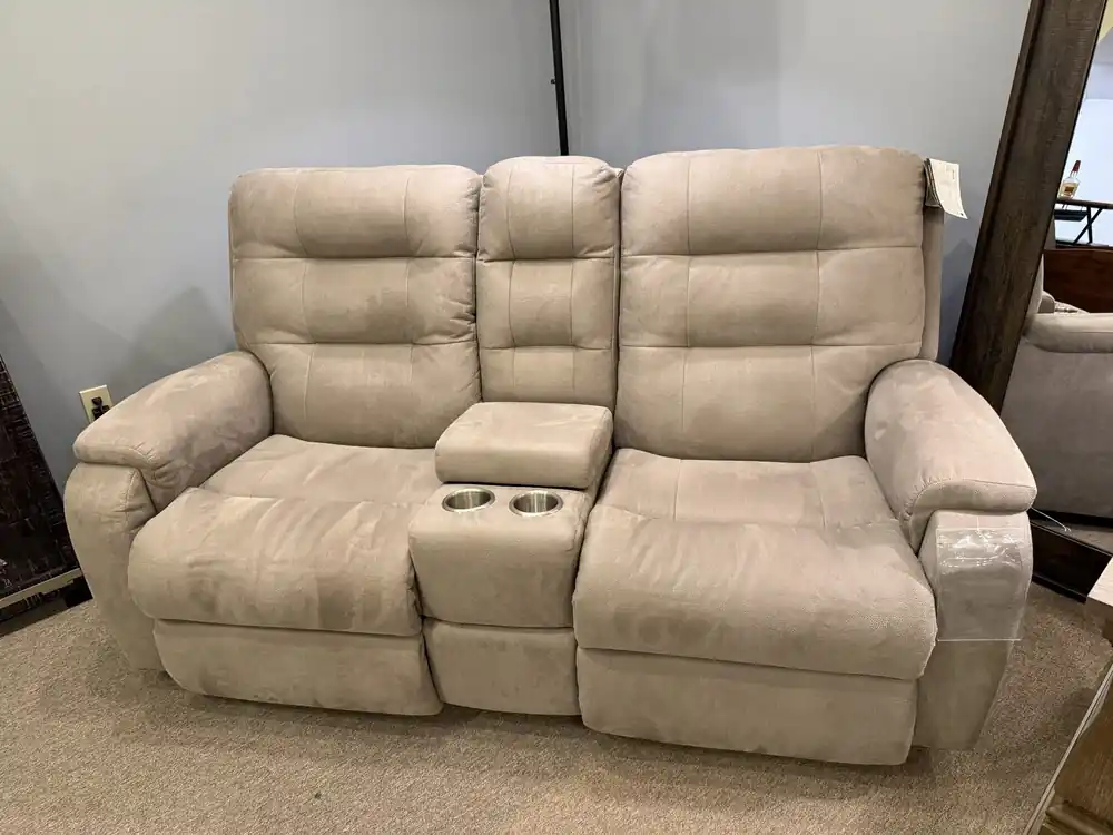 Arlo Fabric Power Reclining Loveseat w/ Console, Power Headrest, Lumbar - Flexsteel