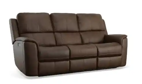 Flexsteel Henry Power Reclining Sofa with Power Headrests and Lumbar
