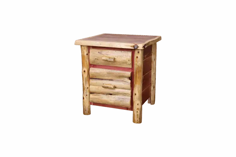 2 Drawer Rustic Red Cedar Nightstand with legs - Wildwood Rustics
