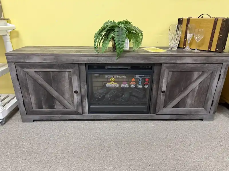Ashley Wynnlow TV Stand w/ Fireplace Option