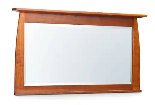 Aspen Bureau Mirror with Inlay - Simply Amish
