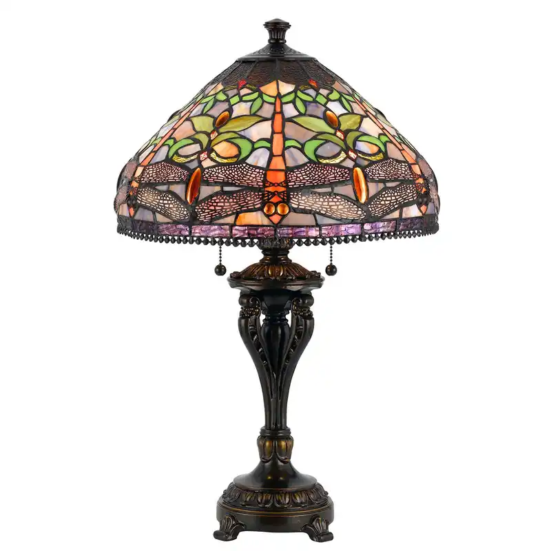 60W X 2 Tiffany Table Lamp - Cal Lighting