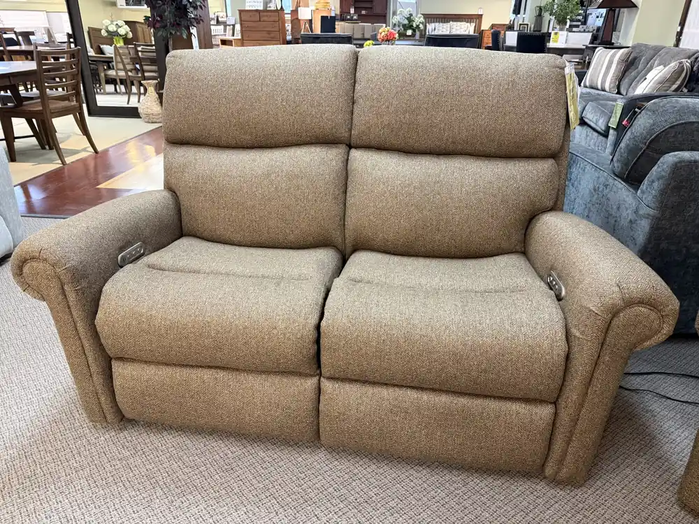 Bernard Fabric Power Reclining Loveseat with Power Headrest & Lumbar - Flexsteel