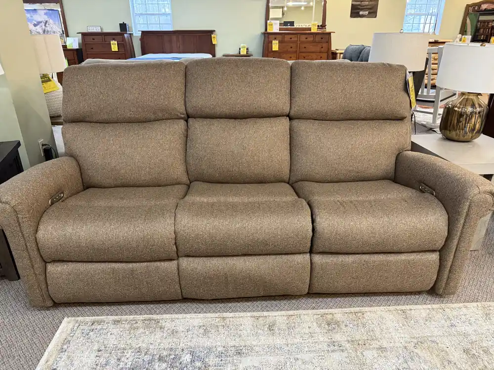 Bernard Fabric Power Reclining Sofa with Console, Power Headrest, & Lumbar - Flexsteel