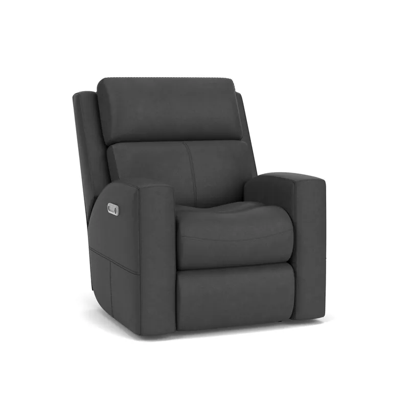 Score Leather Power Recliner with Power Headrest & Lumbar - Flexsteel