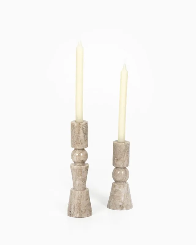 Rosette Taper Candlesticks - Four Hands