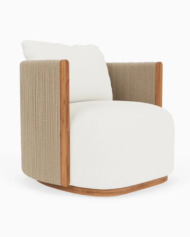 Outdoor Spruce Swivel Lounge Chair - Denver Modern
