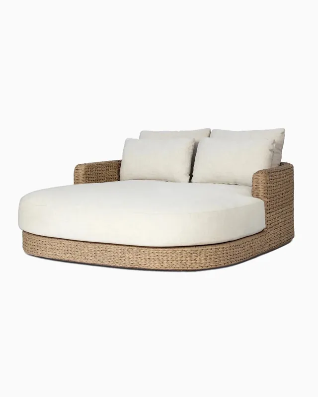 Caney Outdoor Double Chaise - Four Hands